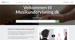 Desktop Screenshot of musikundervisning.dk