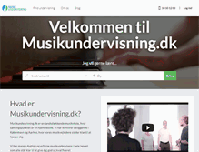 Tablet Screenshot of musikundervisning.dk
